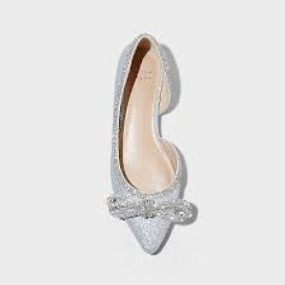 A New Day Juliette Bow Ballet Rhinestone Flats NWT - Picture 2 of 2